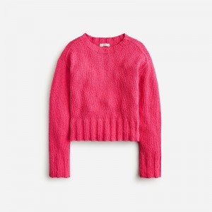 Suéteres J.Crew Relaxed crewneck beach Mujer Raspberry Sherbet España | UPJDKM879