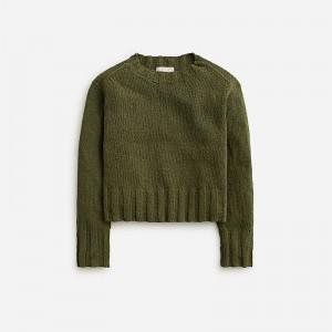Suéteres J.Crew Relaxed crewneck beach Mujer Verde Oliva España | MQJDCG213