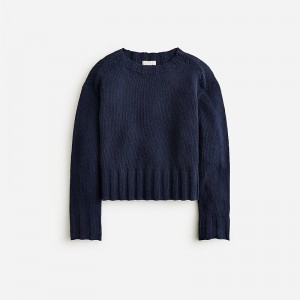 Suéteres J.Crew Relaxed crewneck beach Mujer Azul Marino España | TUBSKF289
