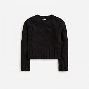 Suéteres J.Crew Relaxed crewneck beach Mujer Negras España | XIJASG724