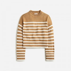 Suéteres J.Crew Rollneck™ Mujer Camel Ivory España | MHZOXG195