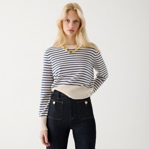 Suéteres J.Crew Shrunken cashmere crewneck Mujer Indigo España | DQKNZR218