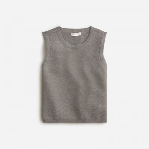 Suéteres J.Crew Sweater shell Mujer Hthr Graphite España | FLPSEY861