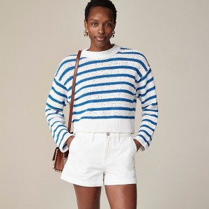 Suéteres J.Crew Textured tie-back Rollneck™ Mujer Blancas España | FOZREL897