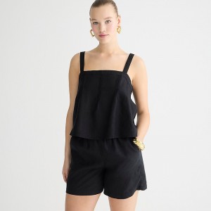 Tops J.Crew Bow-back Mujer Negras España | IBSEMZ910