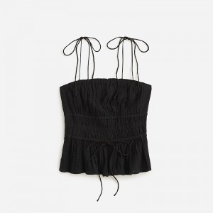 Tops J.Crew Clio Mujer Negras España | TCZEPB427