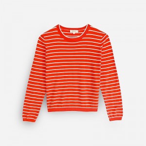 Tops J.Crew DEMYLEE New York™ Dutton striped Mujer Rojas España | GJXCMR326