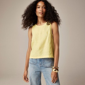Tops J.Crew Maxine button-back Mujer Limón España | EIBFZJ597