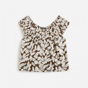 Tops J.Crew Rosalie Mujer Chocolate España | TSHYWF784