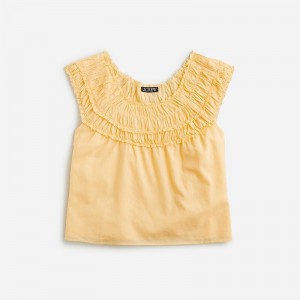 Tops J.Crew Rosalie Mujer Creme España | GNXJIQ879