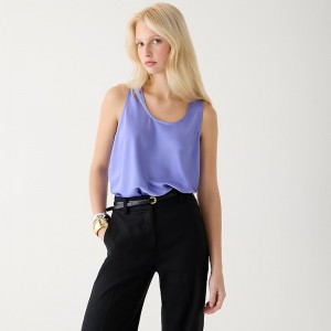 Tops J.Crew Sleeveless shell everyday crepe Mujer Fresh Orchid España | JLNGSM384