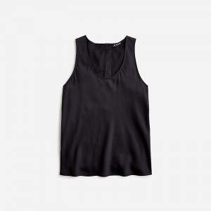 Tops J.Crew Sleeveless shell everyday crepe Mujer Negras España | GIQJCW104