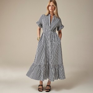 Vestido J.Crew Amelia maxi cotton poplin Mujer Verde Menta España | MOEKQG621