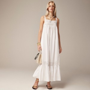 Vestido J.Crew Athena cotton poplin Mujer Blancas España | SJOYCF806