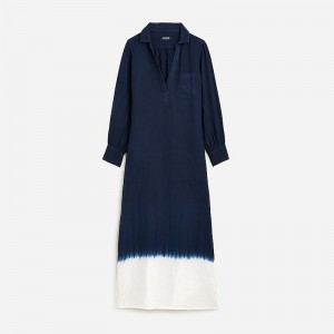 Vestido J.Crew Bungalow embroidered Mujer Azules España | LJCXHM617