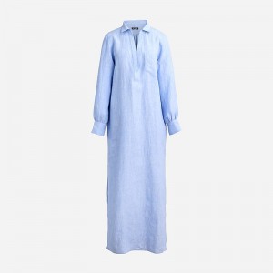 Vestido J.Crew Bungalow embroidered Mujer Azules España | YSOZAK184