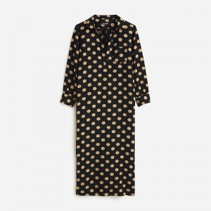 Vestido J.Crew Bungalow embroidered Mujer Negras España | GFJAIO783