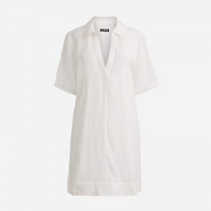Vestido J.Crew Bungalow popover Mujer Blancas España | FDTVEK289