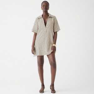 Vestido J.Crew Bungalow popover Mujer Creme España | CYABMU835