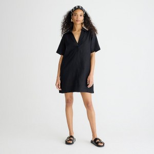 Vestido J.Crew Bungalow popover Mujer Negras España | PKLZIW381
