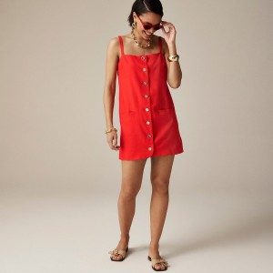 Vestido J.Crew Claudia Mujer Rojas España | HKSUEN362