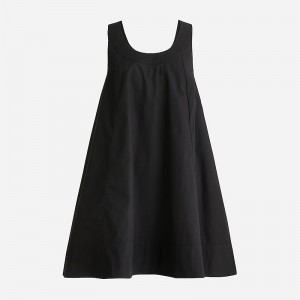 Vestido J.Crew Collection embellished shift cotton poplin Mujer Negras España | JEWIMV490