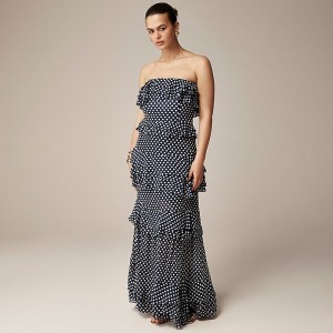 Vestido J.Crew Collection tiered ruffle Mujer Verde Menta España | YHFUTM140