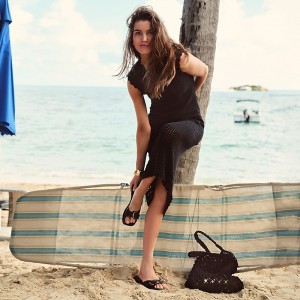 Vestido J.Crew Crochet open-back midi Mujer Negras España | HYPOKI304
