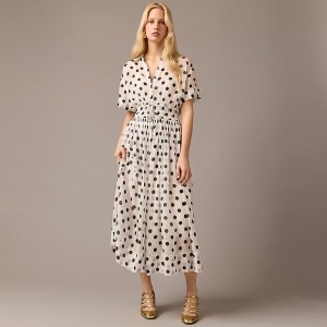 Vestido J.Crew Elena Mujer Negras España | BDWJEP594