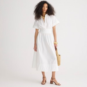 Vestido J.Crew Fitted-waist Mujer Blancas España | NZOEBI852