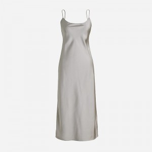 Vestido J.Crew Gwyneth slip dress luster charmeuse Mujer Vintage Dove España | CYSGIZ527