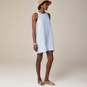 Vestido J.Crew Maxine button-back Mujer Azules España | LAUEXP504