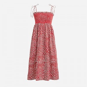 Vestido J.Crew Paloma Mujer Rojas España | FHISYG938