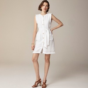 Vestido J.Crew Raw-hem mini Mujer Blancas España | VTYJON621