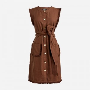 Vestido J.Crew Raw-hem mini Mujer Roasted Cocoa España | VLHDIX917
