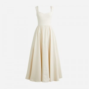 Vestido J.Crew Sweetheart tank with poplin skirt Mujer Natural España | XNLQJU769